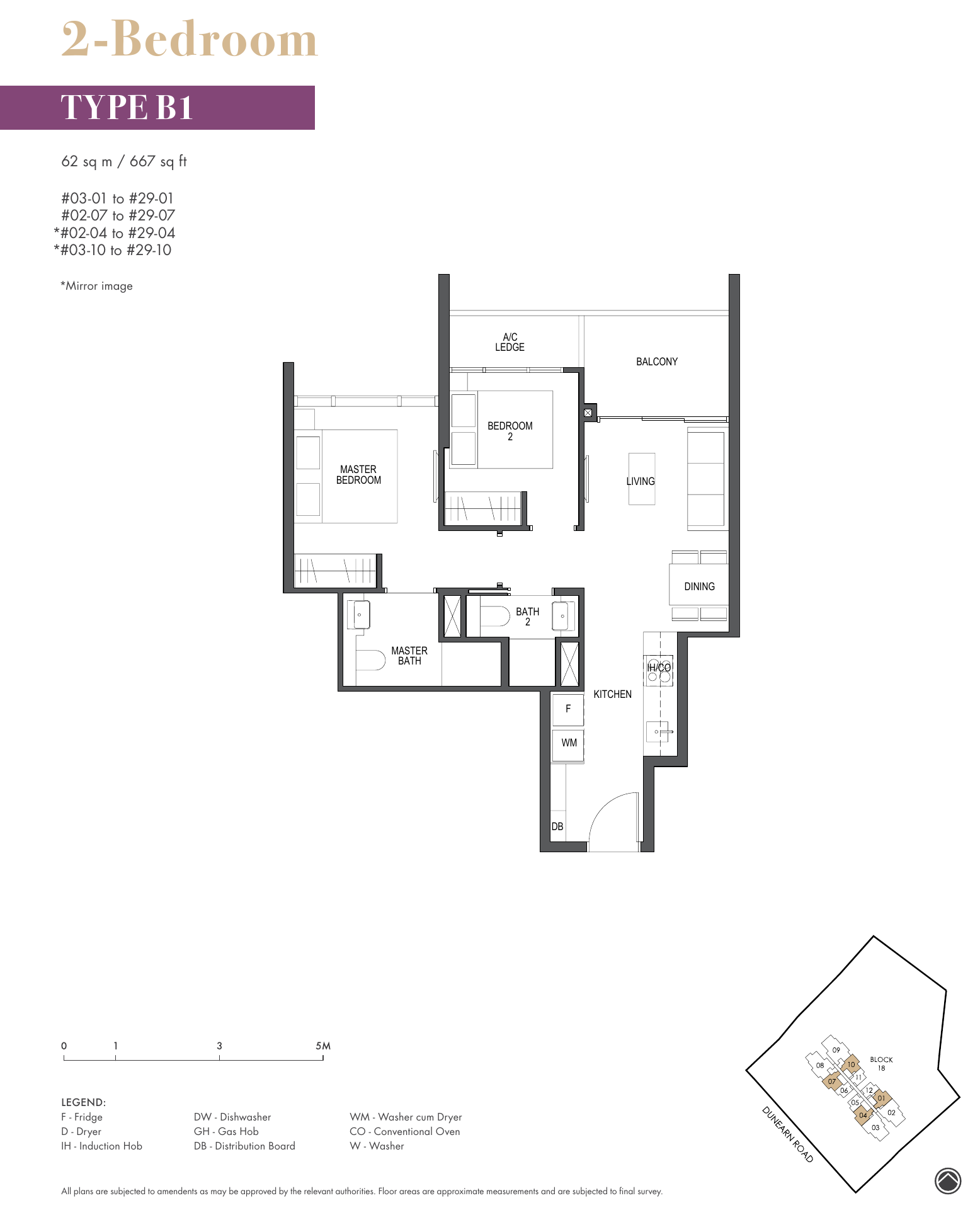 2-Bedroom · Type B1 · 667 sqft