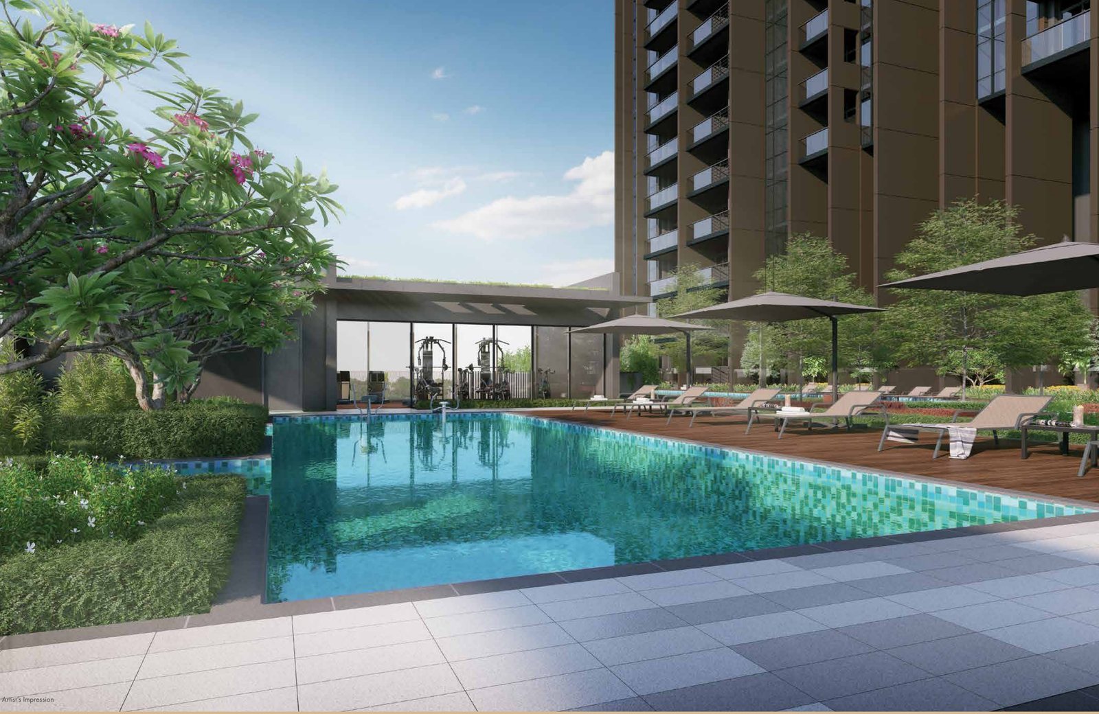 Wellness pool and pavilion (artist’s impression)